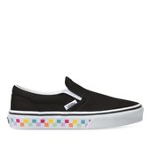 VANS CLASSIC SLIP ON CHECKERBOARD RAINBOW KIDS  SHOES S21