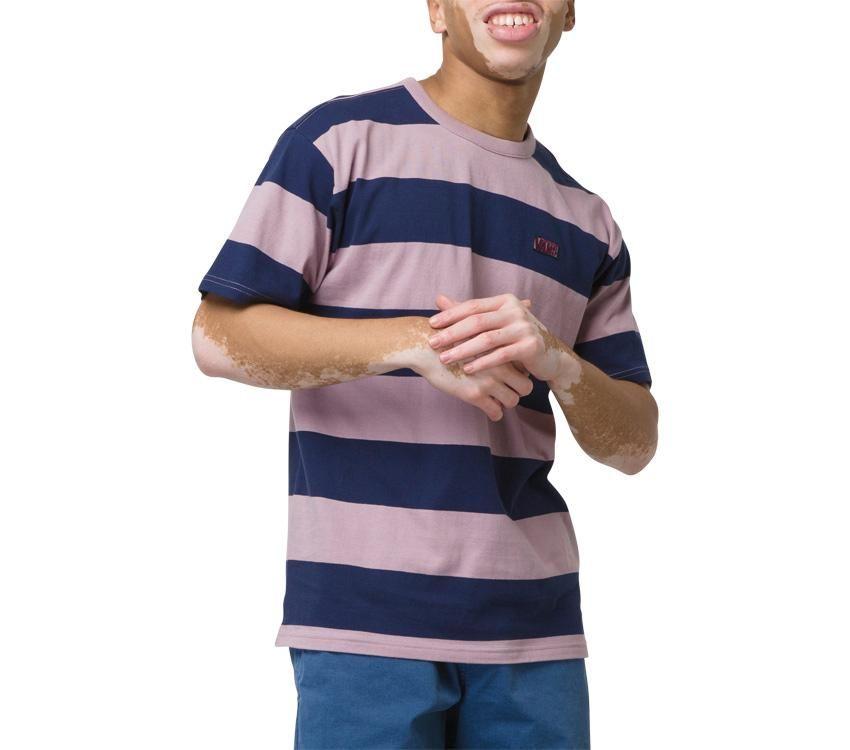 White vans hotsell with colored stripe