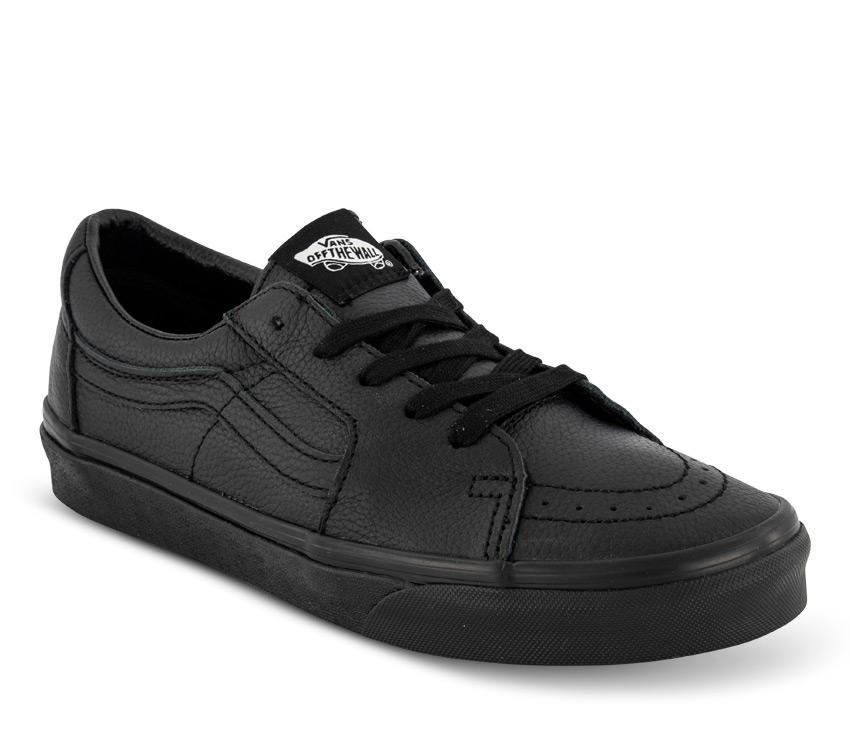 VANS SK8 LOW LEATHER BLACK SHOES Cherri Pow Boardstore