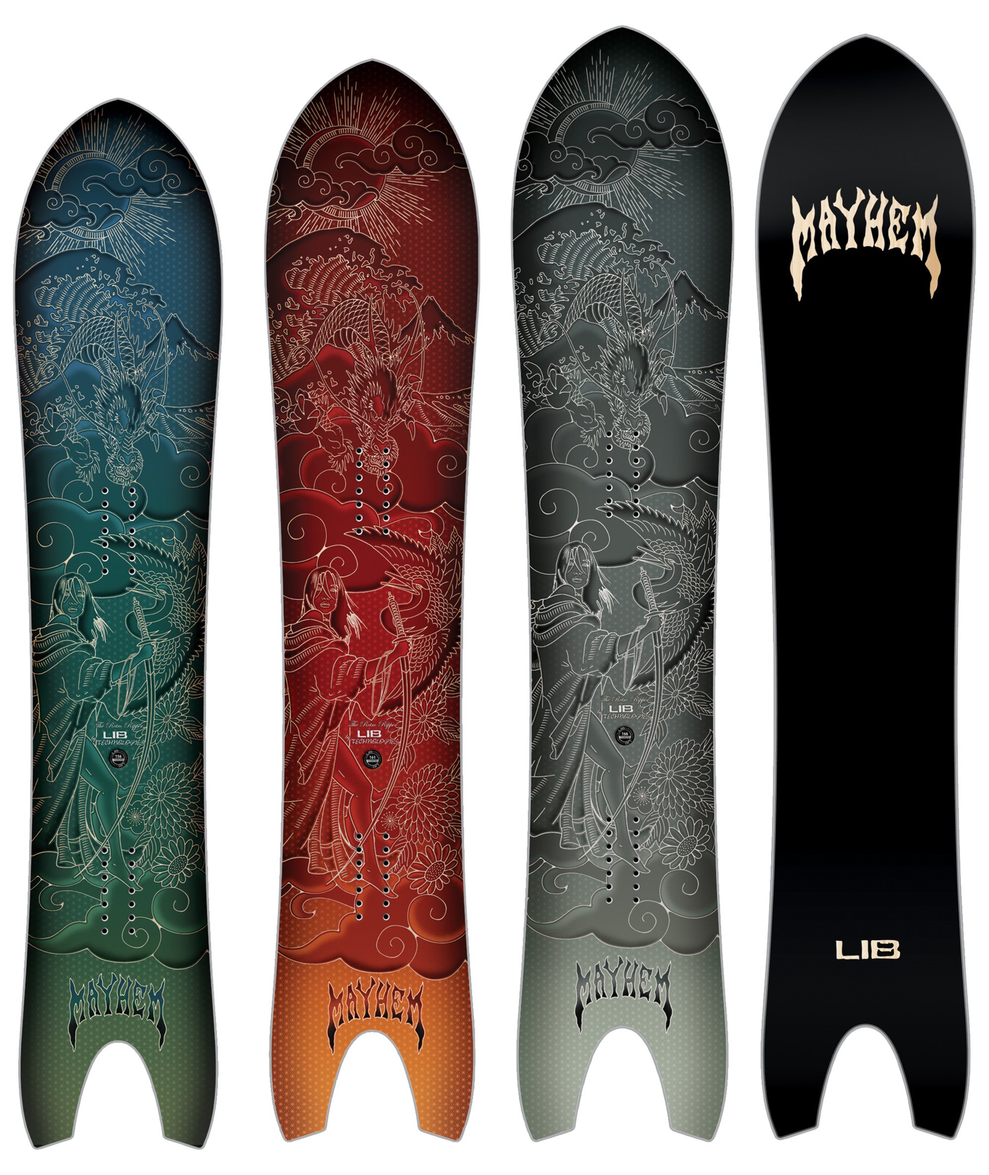 LIB TECH MAYHEM RETRO RIPPER MENS SNOWBOARD S25 Cherri Pow Boardstore