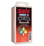 SWIX F4 60W GLIDE WAX WARM 60GM WITH CORK S18