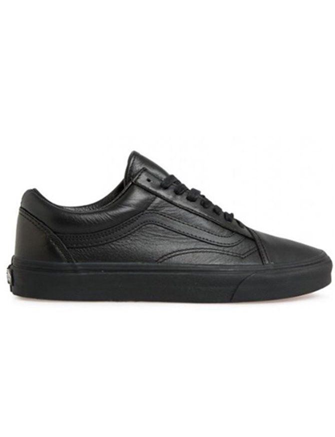 VANS OLD SKOOL LEATHER BLACK SHOES S19